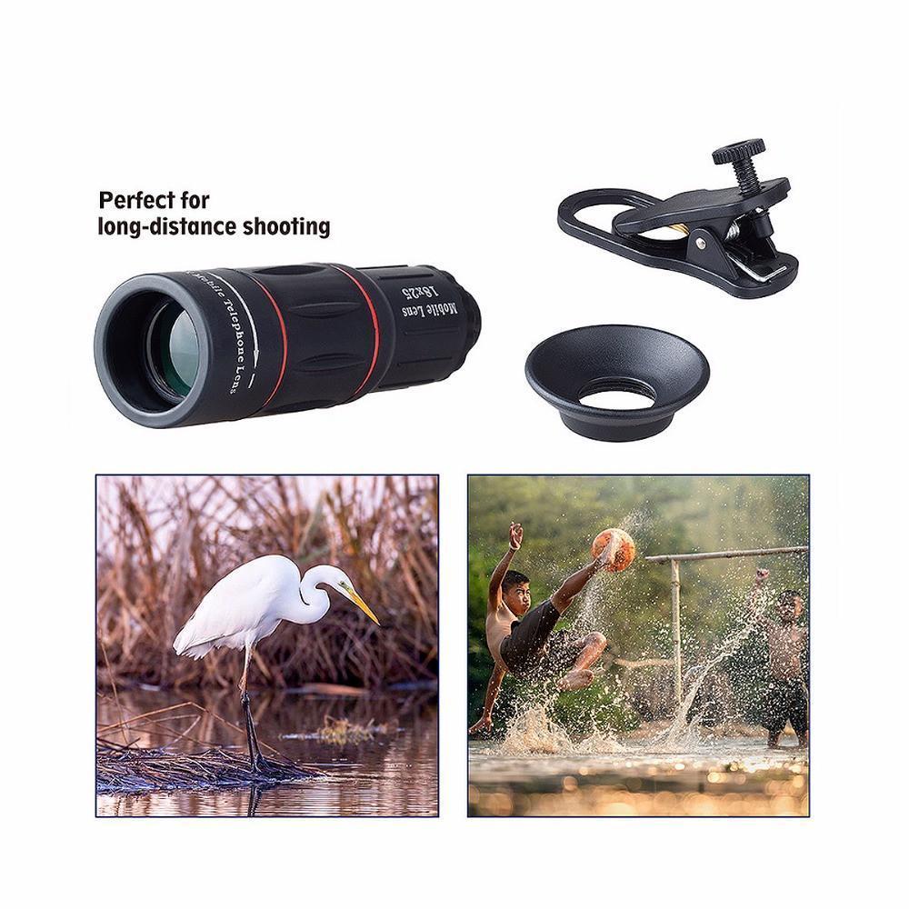 High Power 18X Zoom Mobile Phone Lens Kit