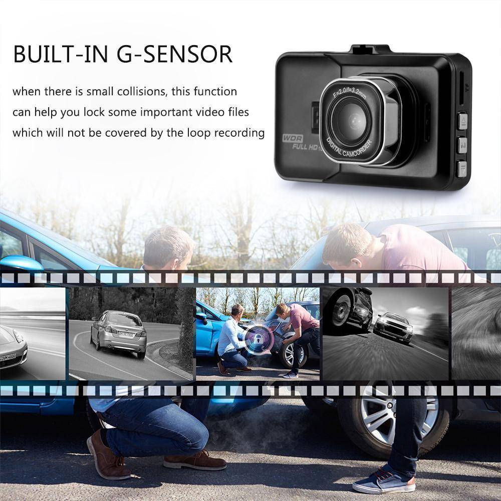 Compact Car Dash Cam 1080P HD Night Vision Recorder
