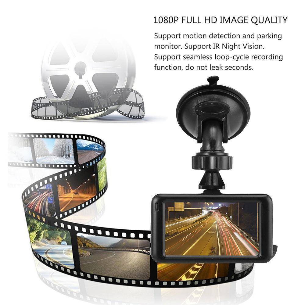 Compact Car Dash Cam 1080P HD Night Vision Recorder