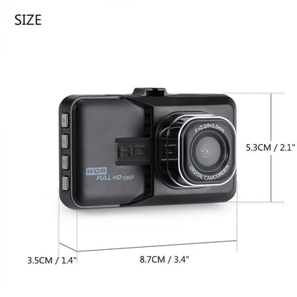 Compact Car Dash Cam 1080P HD Night Vision Recorder