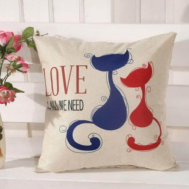 Cute Kitty Soft Pillow Covers