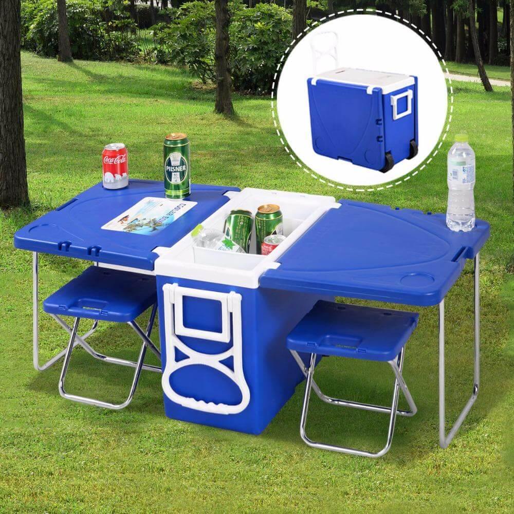Portable Collapsible Insulated Outdoor Cooler Box Set