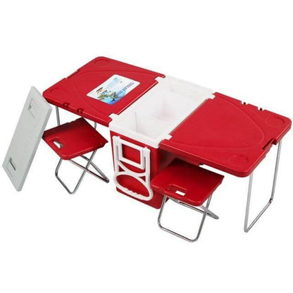 Portable Collapsible Insulated Outdoor Cooler Box Set
