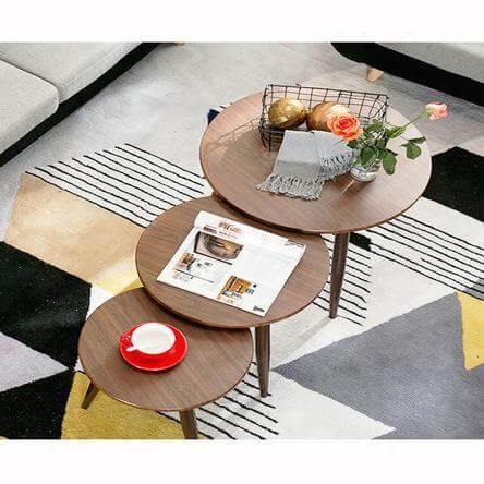 Sleek 3 Piece Modern Coffee Table Set