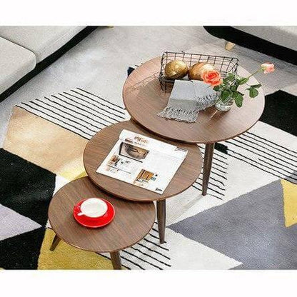 Sleek 3 Piece Modern Coffee Table Set