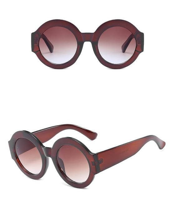 Stylish Red Green Circle Shade Sunglasses