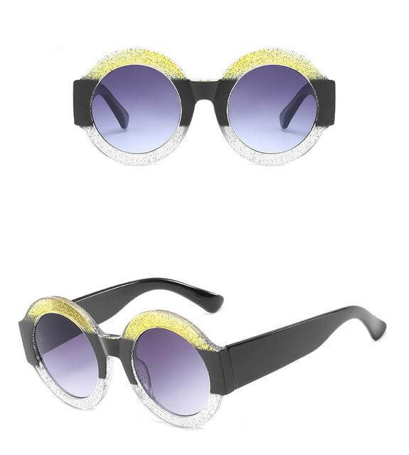Stylish Red Green Circle Shade Sunglasses