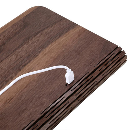 Portable Wooden LED Desk Night Light with USB Charging