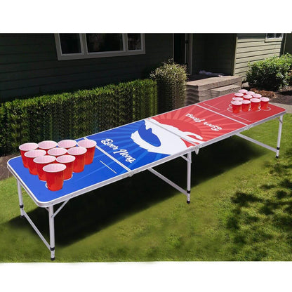 Compact 8FT Collapsible Table Tennis Game Set - Fesara