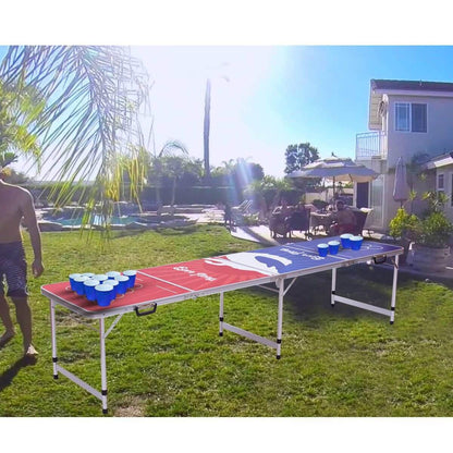 Compact 8FT Collapsible Table Tennis Game Set