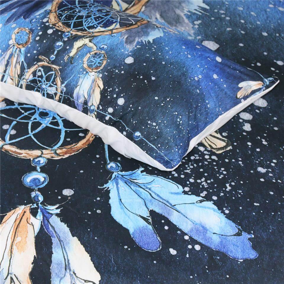 Blue Dreamcatcher Pattern 3PC Bedding Set
