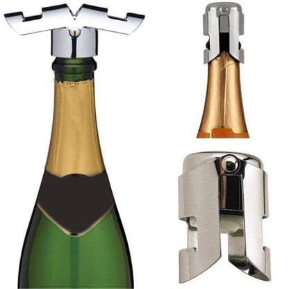 Premium Wine Bottle Plug with Stainless Steel Finish - Fesara