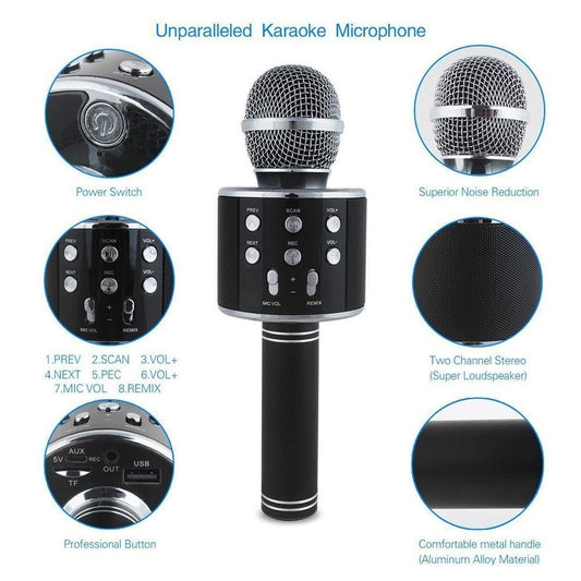 Portable Bluetooth Karaoke Mic - Fesara