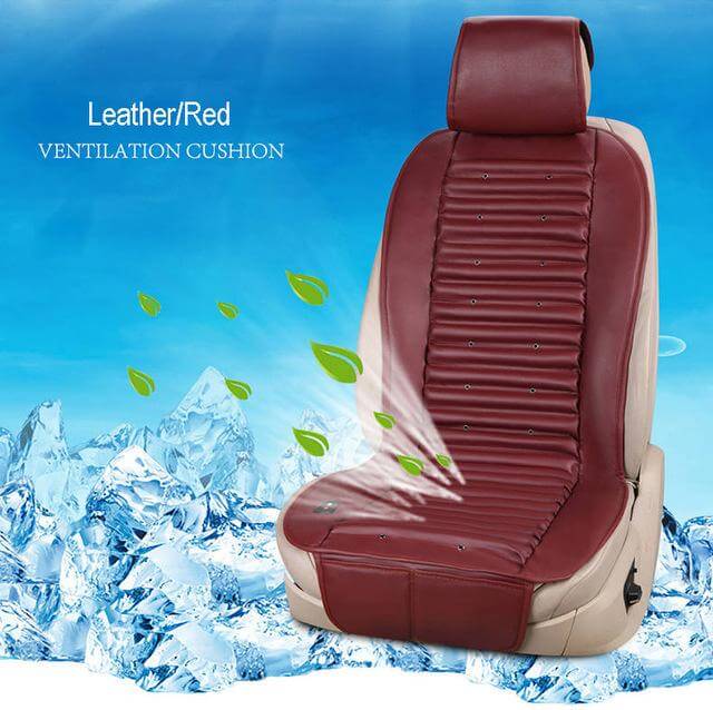 Cooling Car Seat Cushion with Built-In Electric Fan
