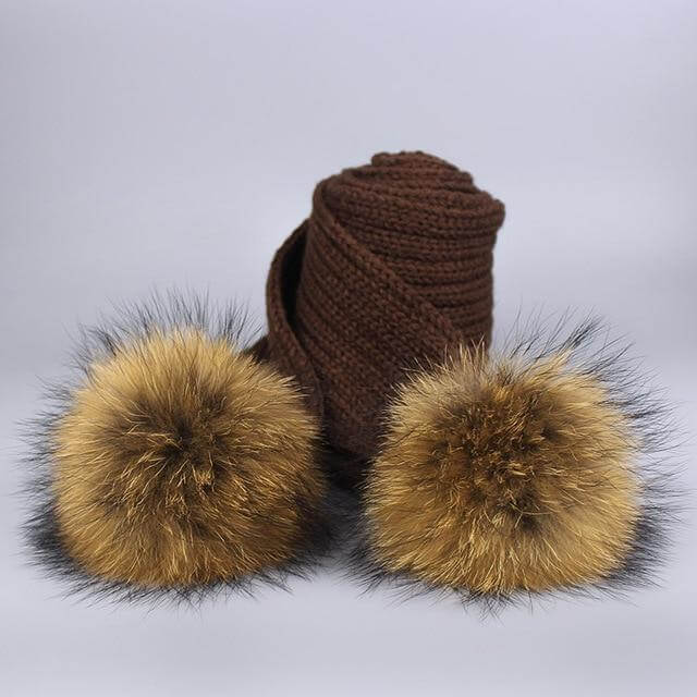 Cozy Faux Fur Beanie Scarf Set