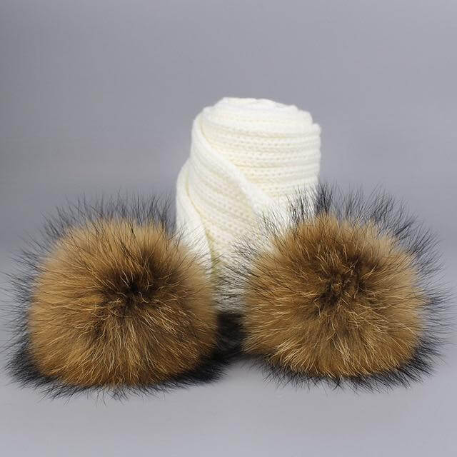 Cozy Faux Fur Beanie Scarf Set