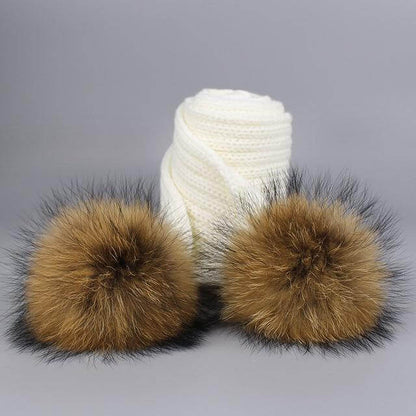 Cozy Faux Fur Beanie Scarf Set