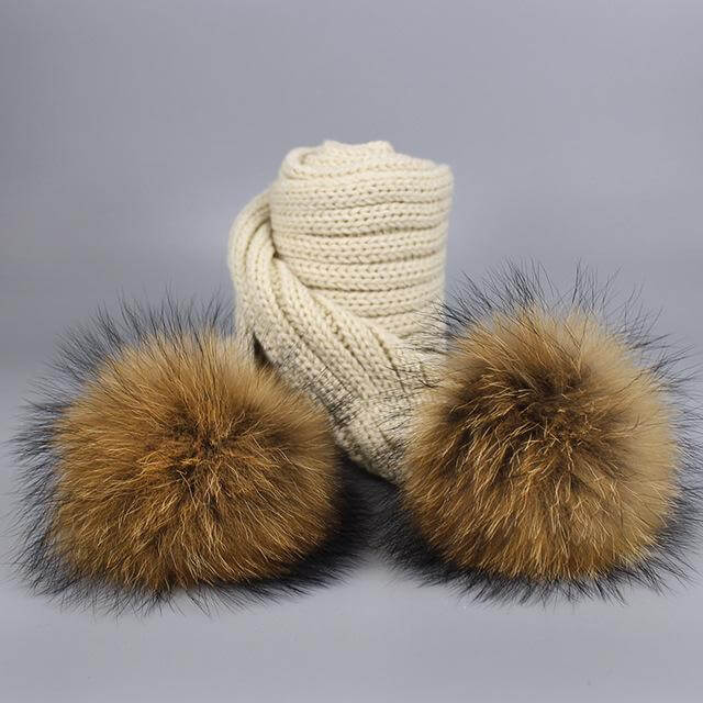 Cozy Faux Fur Beanie Scarf Set