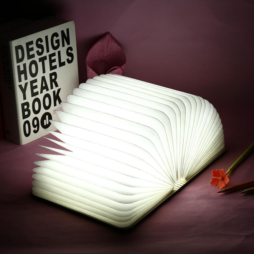 Portable Wooden LED Desk Night Light with USB Charging