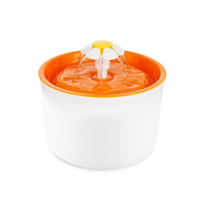 Automatic Pet Water Fountain with Flower Design