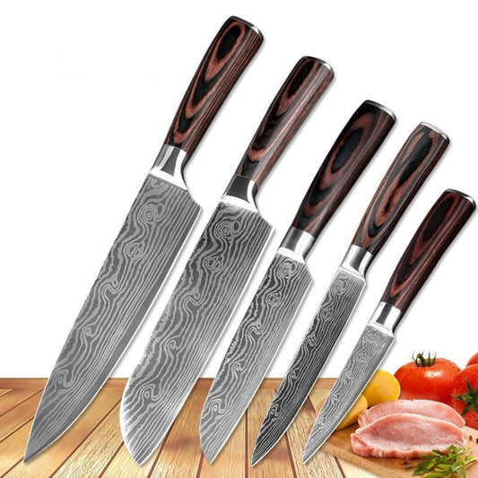 Premium Japanese Chef Knife Set Sharp High Carbon Steel - Fesara