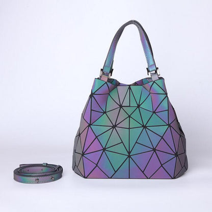 Glowing Geometric Tote Bag for Women