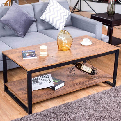 Stylish Iron Rectangular Living Room Coffee Table