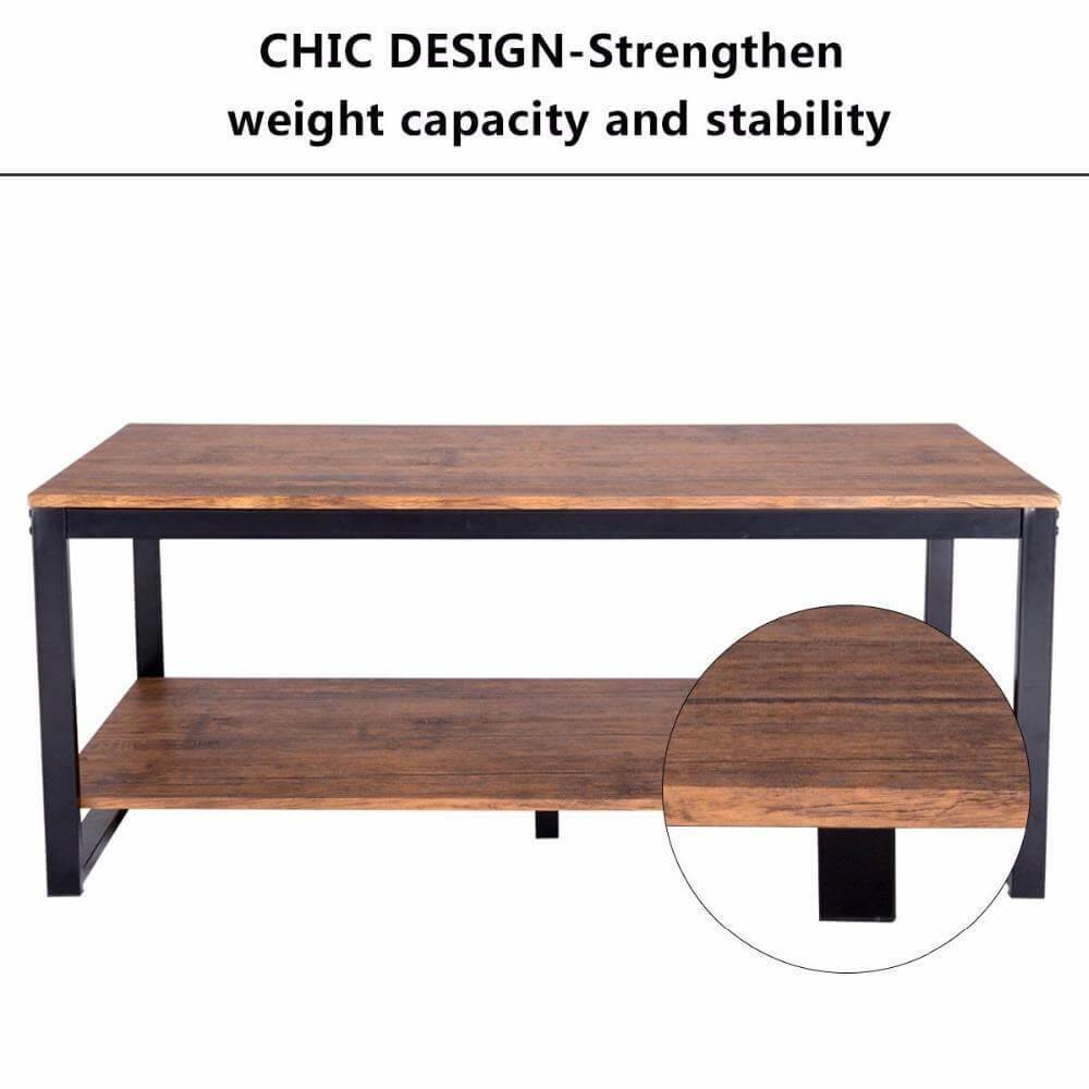 Stylish Iron Rectangular Living Room Coffee Table
