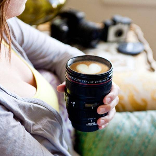 Insulated Stainless Steel Camera Coffee Mug