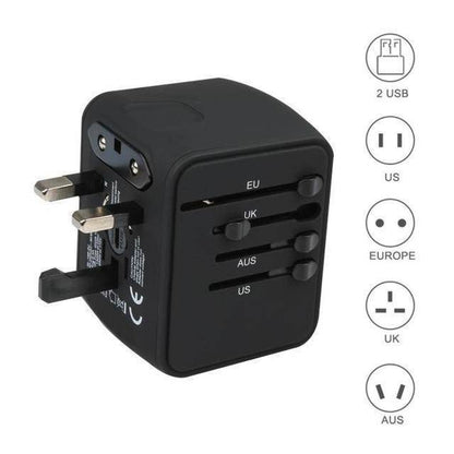 Universal 5 in 1 Compact Travel Charger Adapter - Fesara