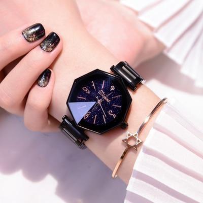 Luxury Swiss Quartz Black Designer Ladies Watch - Fesara