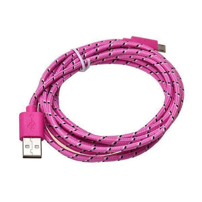 Colorful 10Ft Fabric iPhone Lightning Charging Cable