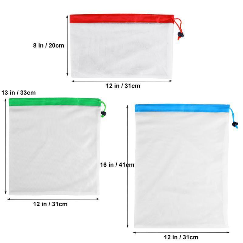 Reusable Grocery Bags 12 Pack Washable Eco Bags