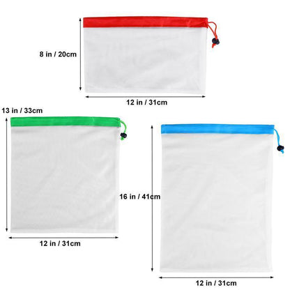 Reusable Grocery Bags 12 Pack Washable Eco Bags