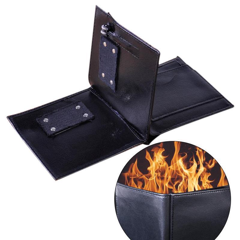 Leather Flame Pattern Wallet - Fesara