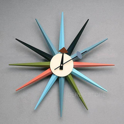 Stylish Starburst Wall Clock Modern Design - Fesara