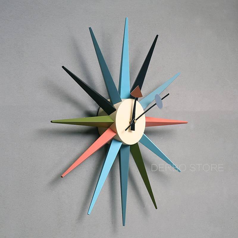 Stylish Starburst Wall Clock Modern Design
