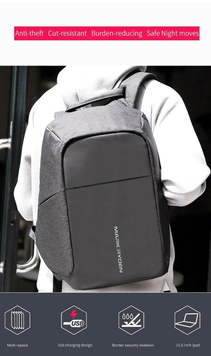 Secure Travel Laptop Backpack Bag