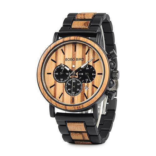 Rugged Wood Mens Chronograph Watch - Fesara