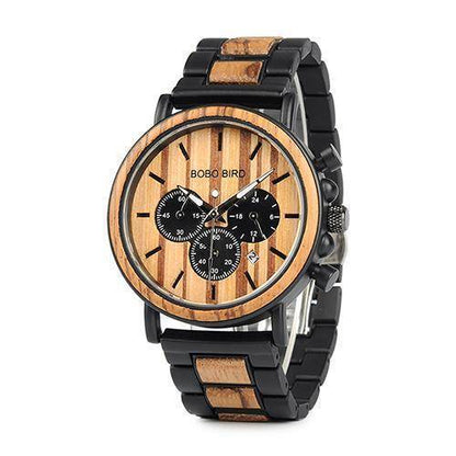 Rugged Wood Mens Chronograph Watch - Fesara