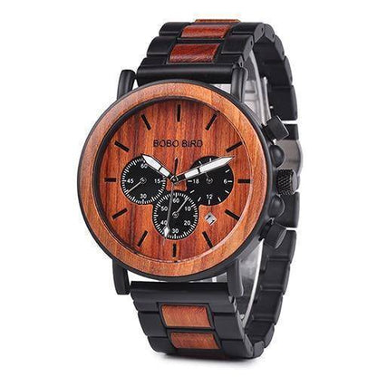 Rugged Wood Mens Chronograph Watch