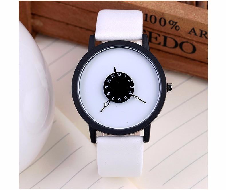 Elegant Real Leather Fashion Women's Wrist Watch