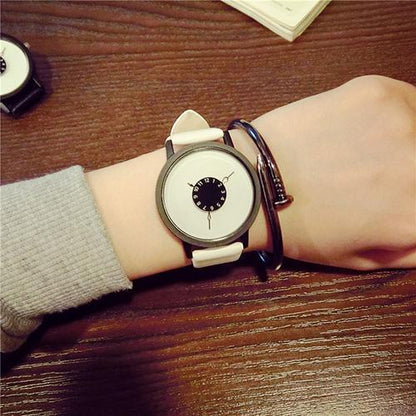 Elegant Real Leather Fashion Women's Wrist Watch - Fesara