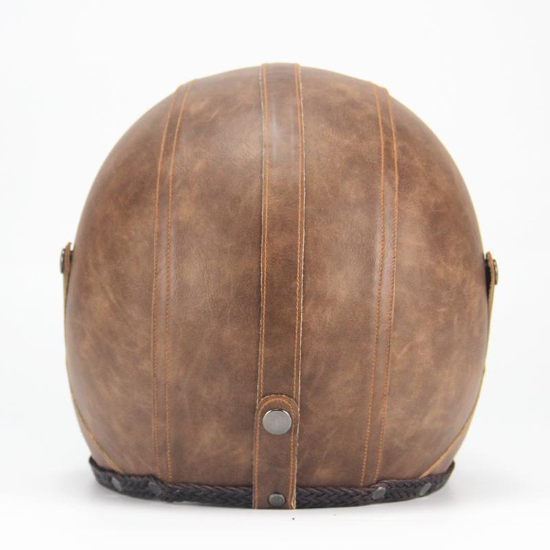 Classic Open Face Motorcycle Helmet With Visor Mask - Fesara