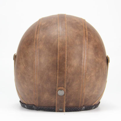 Classic Open Face Motorcycle Helmet With Visor Mask - Fesara