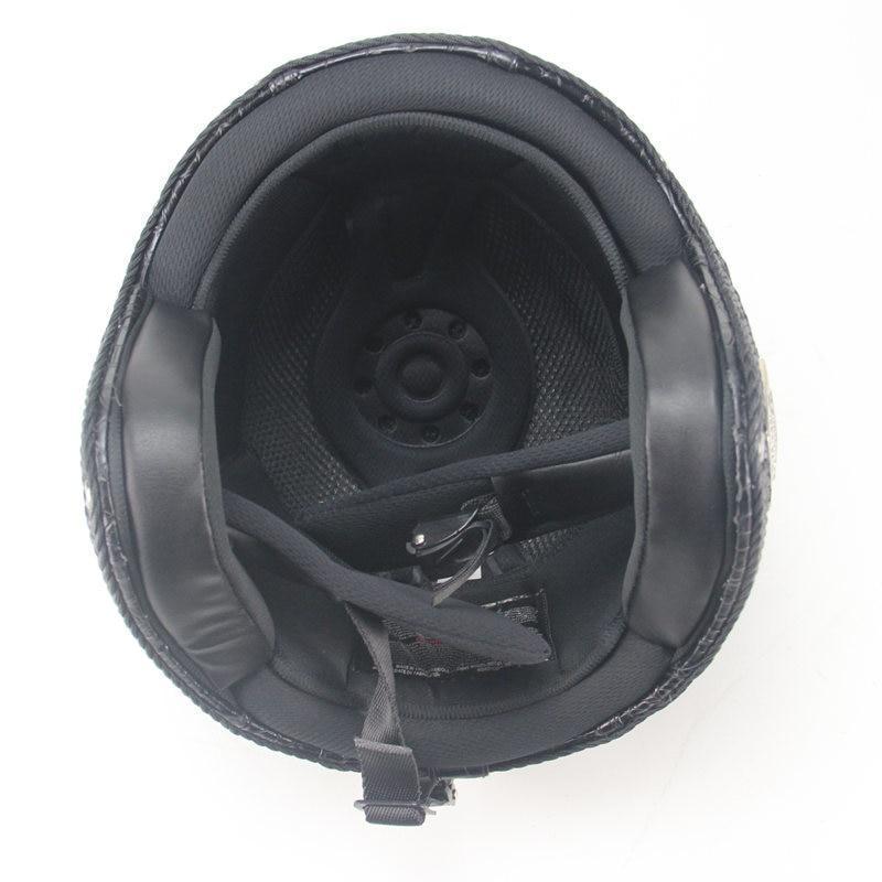 Classic Open Face Motorcycle Helmet With Visor Mask
