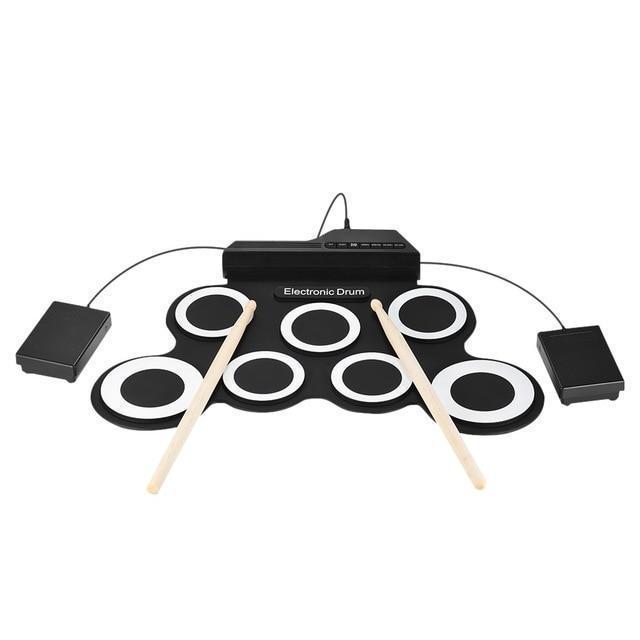 Compact Roll Up Drum Kit with Silicone Pads