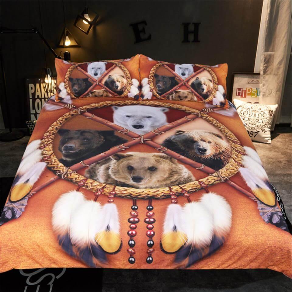 Soft 3D Wildlife Dreamcatcher Bed Set - Fesara