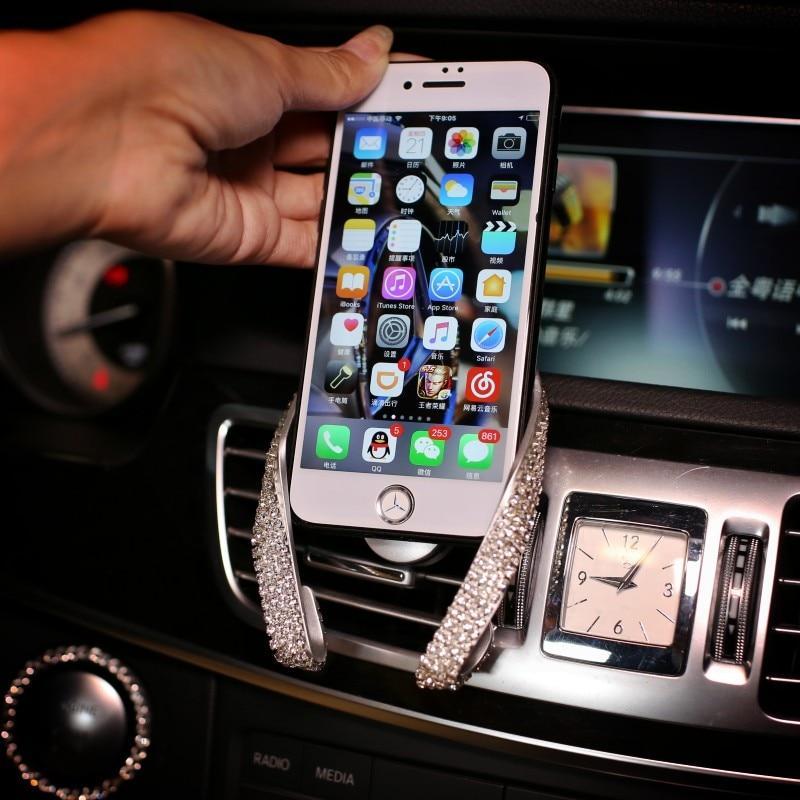 Glittering Crystal Car Phone Mount Holder