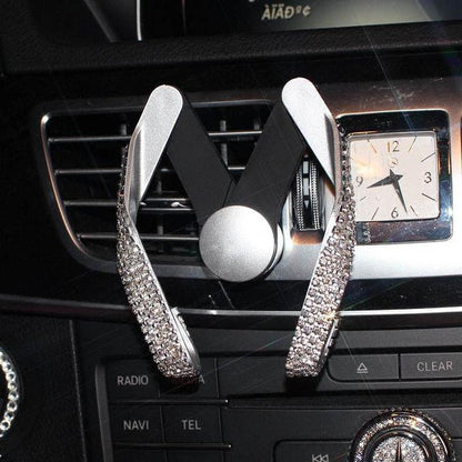 Glittering Crystal Car Phone Mount Holder